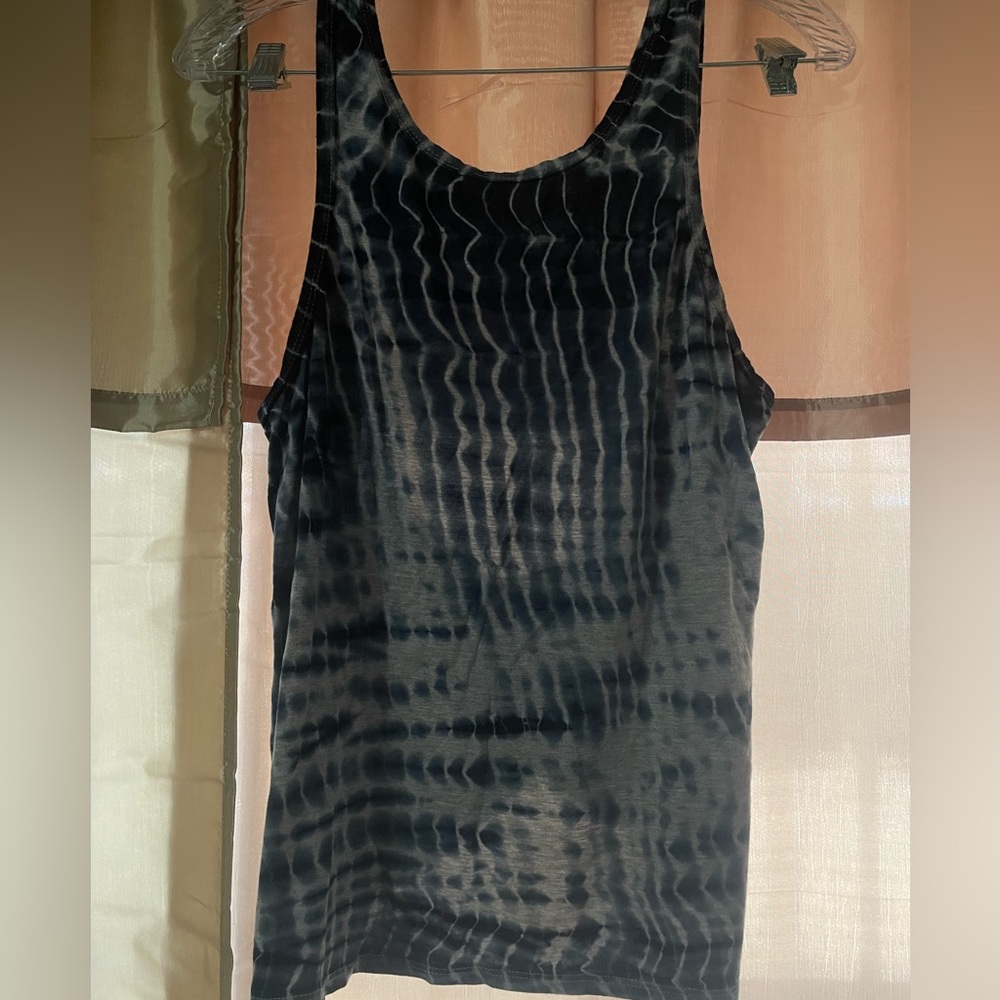 Tie-Dye Tank Top - Blue white